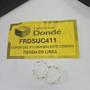 PAR ARRACADAS LABRADAS PLATA .925 2.5 GR (NUEVO)