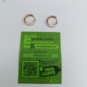 ARRACADAS PAR ORO 14 K 1.7 GRMS (SEMINUEVO)