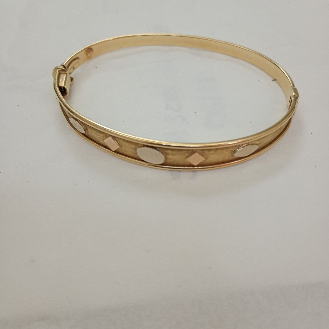 PULSERA RIGIDA ORO 14 K 11.1 GRMS (SEMINUEVO)