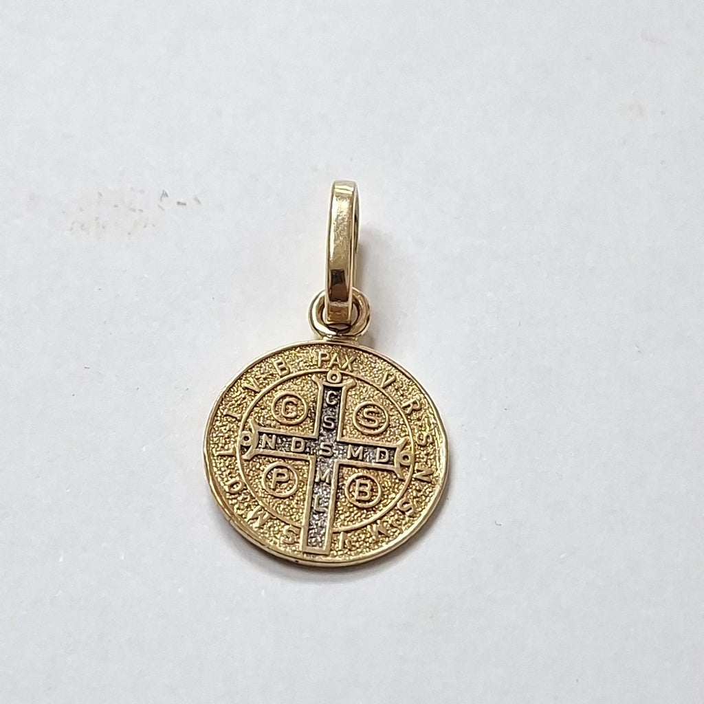 DIJE, MEDALLA RELIGIOSA ORO 14 K 1.8 GRMS (SEMINUEVO)