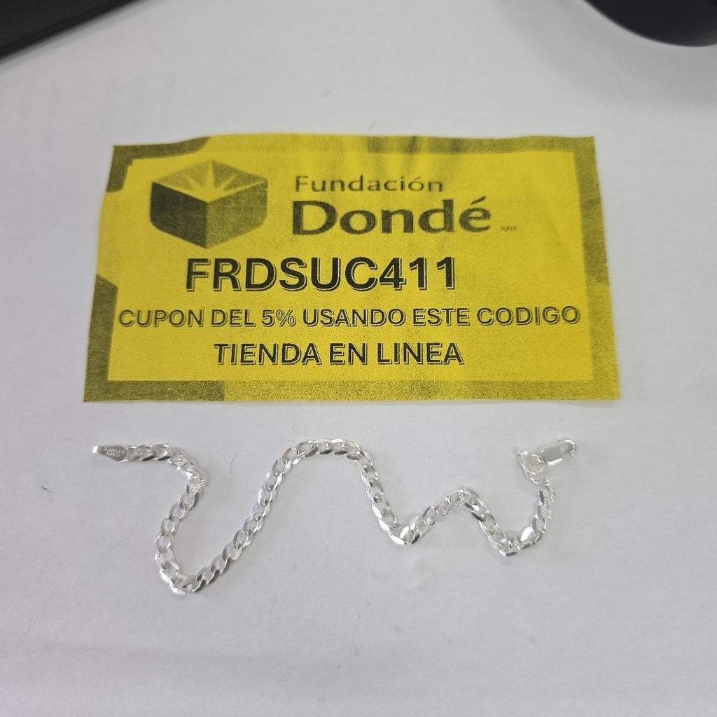 PULSERA BARBADA PLATA .925 21 CM 4.3 GR (NUEVO)
