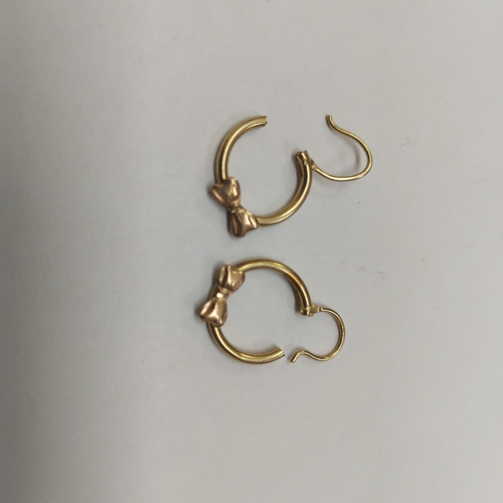 ARRACADAS PAR ORO COMBINADO 14 K 1,40 GRMS (SEMINUEVO)
