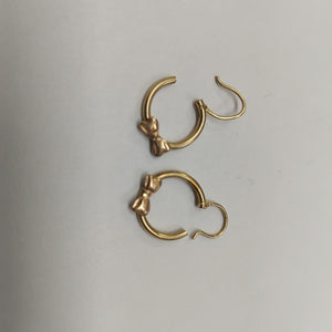 ARRACADAS PAR ORO COMBINADO 14 K 1,40 GRMS (SEMINUEVO)