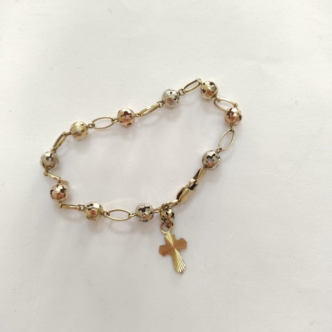 PULSERA ORO, ORO COMBINADO 10 K 5.8 GRMS (SEMINUEVO)