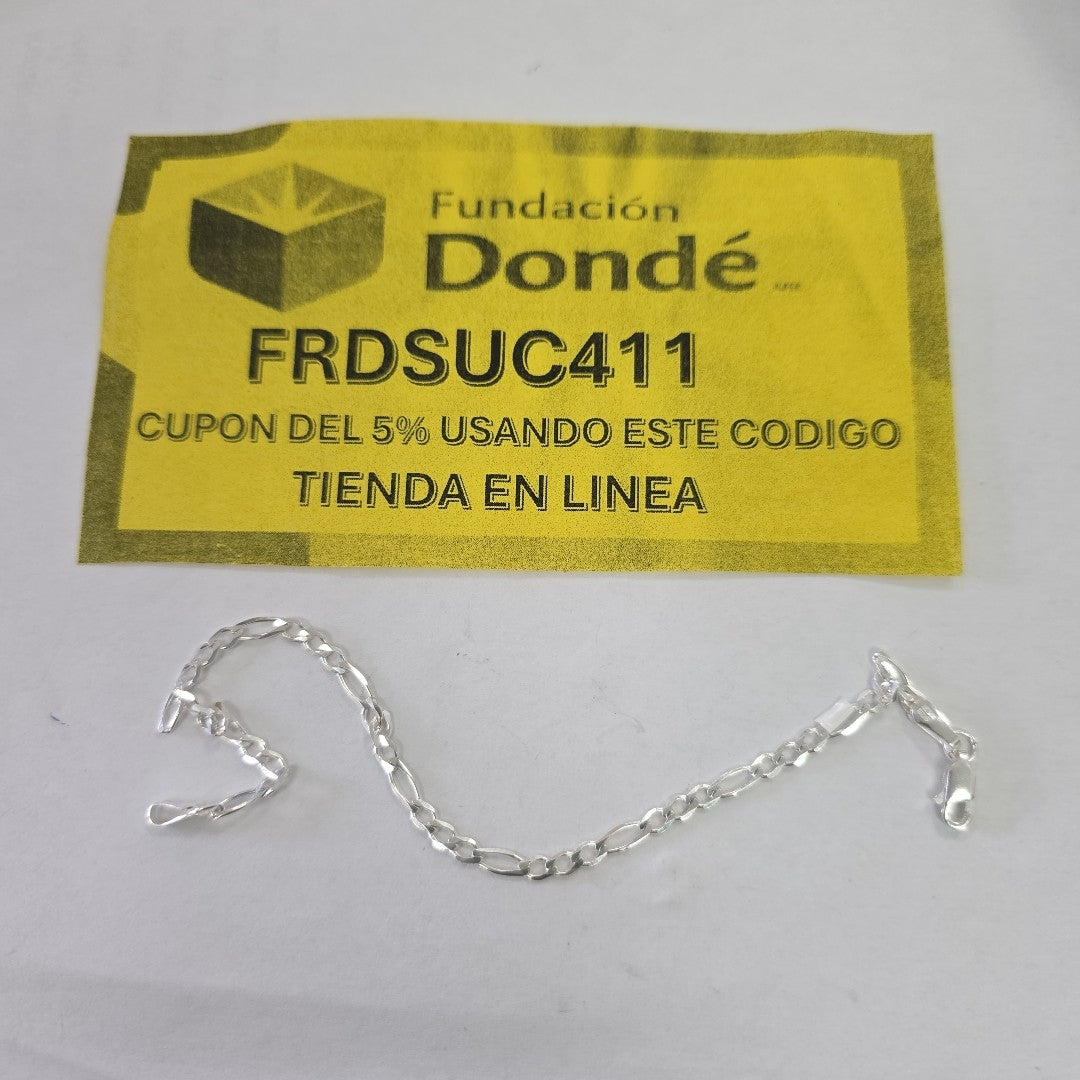 PULSERA TEJIDO 3X1 PLATA .925 21 CM 3.2 GR (NUEVO)