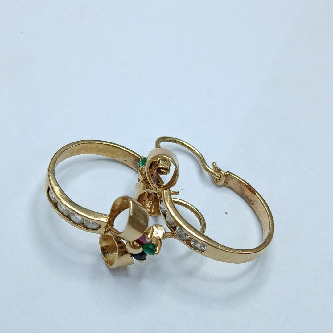 ARRACADAS PAR ORO 10 K 3,60 GRMS (SEMINUEVO)