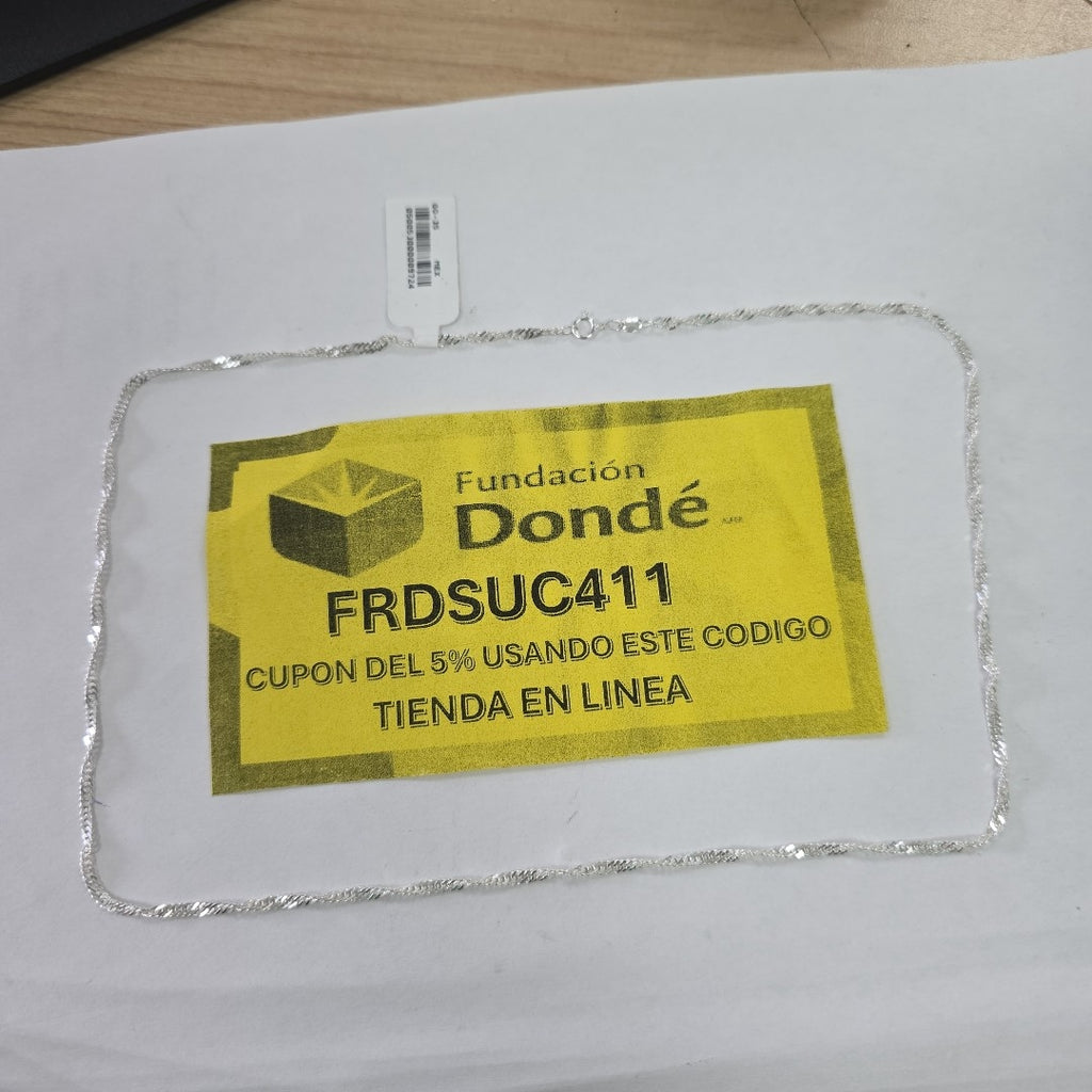 CADENA MEDIO TZL PLATA .925 55 CM 4.12 GR (NUEVO)