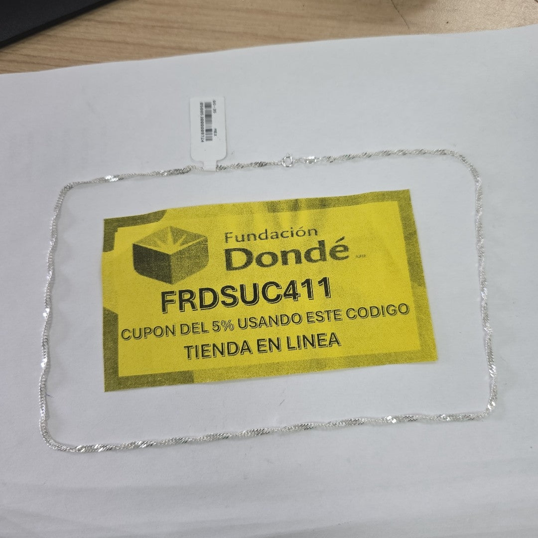 CADENA MEDIO TZL PLATA .925 55 CM 4.12 GR (NUEVO)
