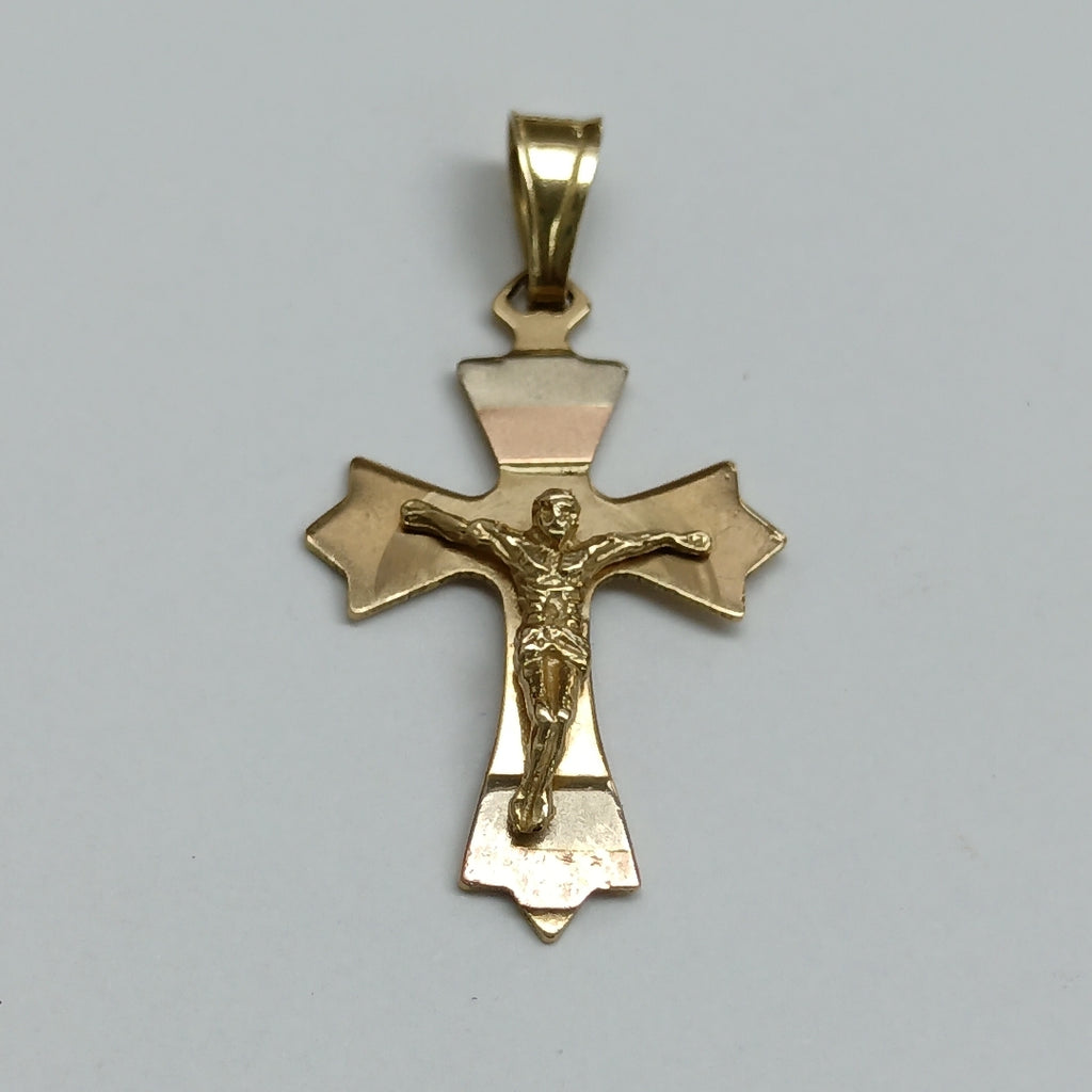 CRUCIFIJO ORO,RODIADO 14 K 2,50 GRMS (SEMINUEVO)