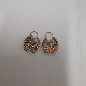 ARETES PAR ORO COMBINADO 10 K 4,80 GRMS (SEMINUEVO)