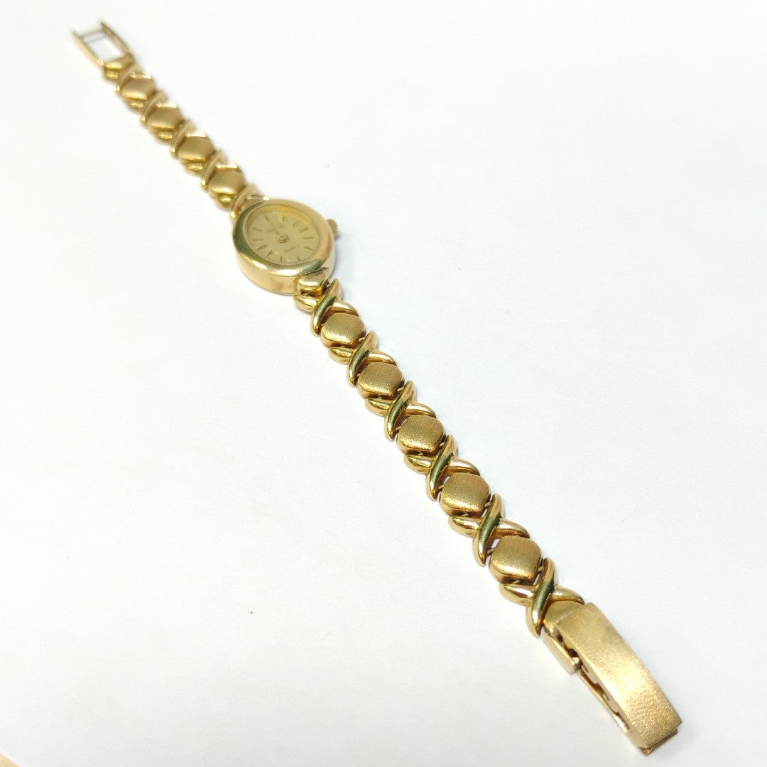 RELOJ CAJA ACERO PULSO ORO ORO 14 K 20.8 GRMS (SEMINUEVO)