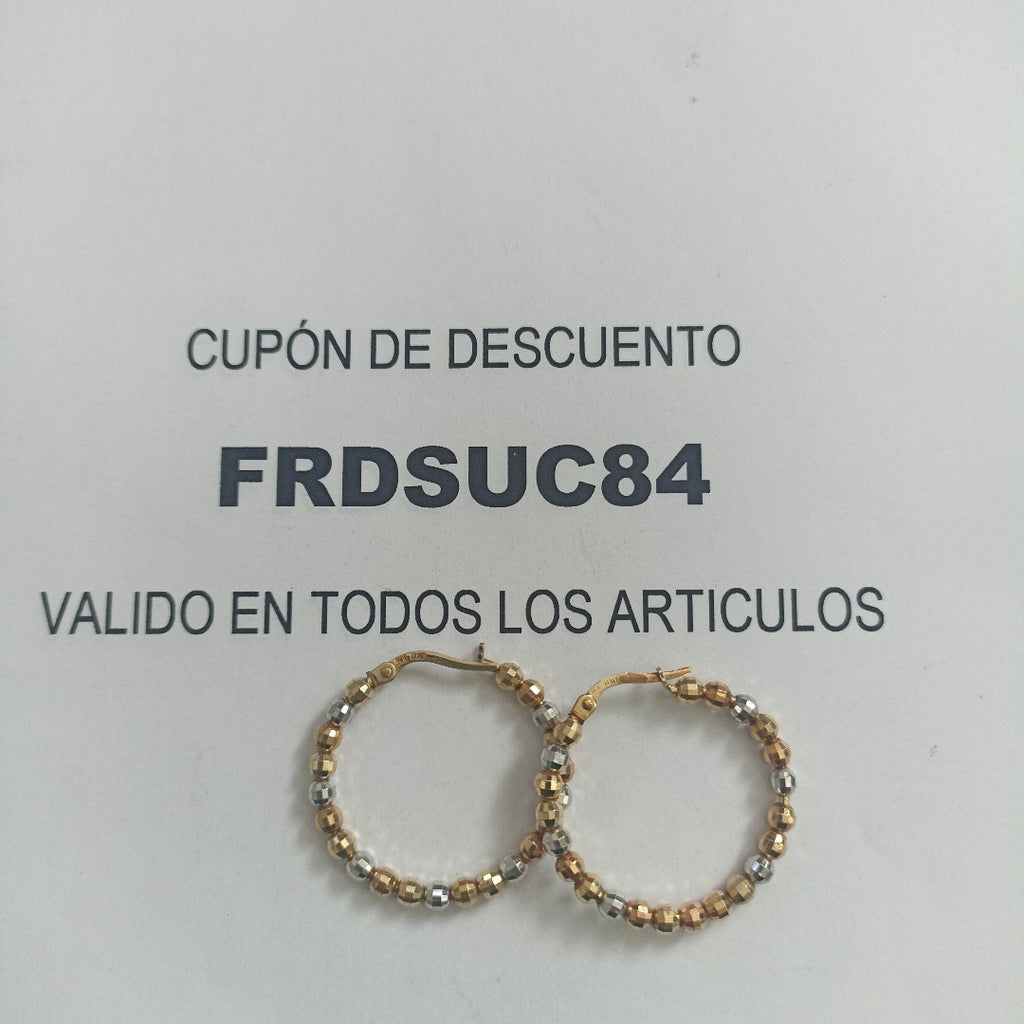 ARRACADAS PAR ORO 14 K 4.6 GRMS (SEMINUEVO)