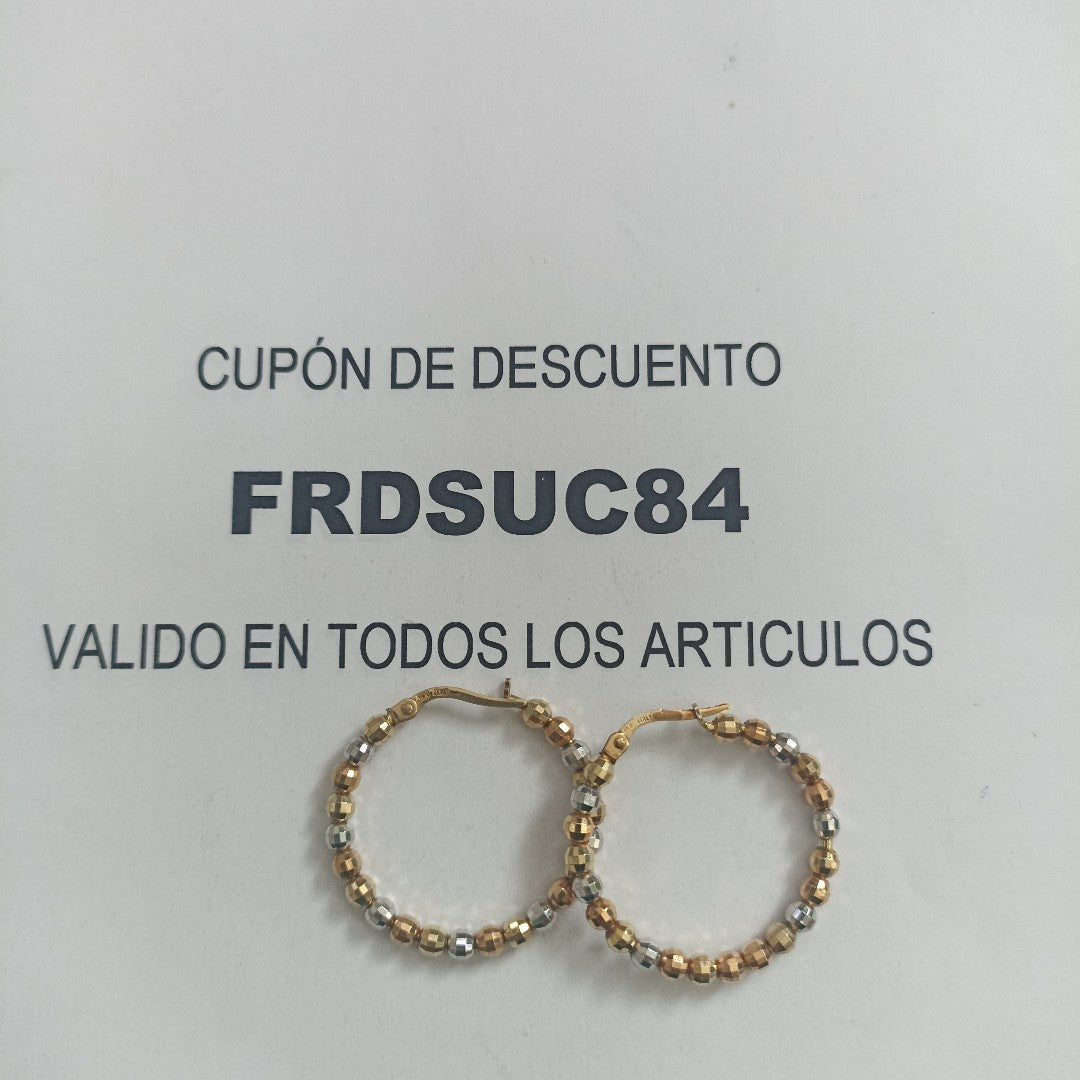 ARRACADAS PAR ORO 14 K 4.6 GRMS (SEMINUEVO)