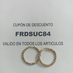 ARRACADAS PAR ORO 14 K 4.6 GRMS (SEMINUEVO)