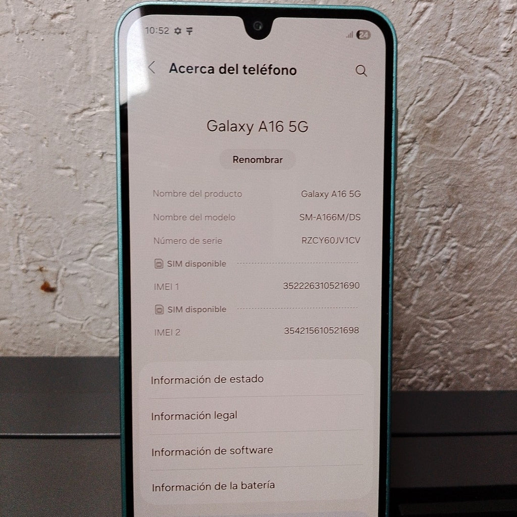 CELULAR SAMSUNG GALAXY A16 5G SM-A166M (2024) 128 GB 6 GB RAM (SEMINUEVO)