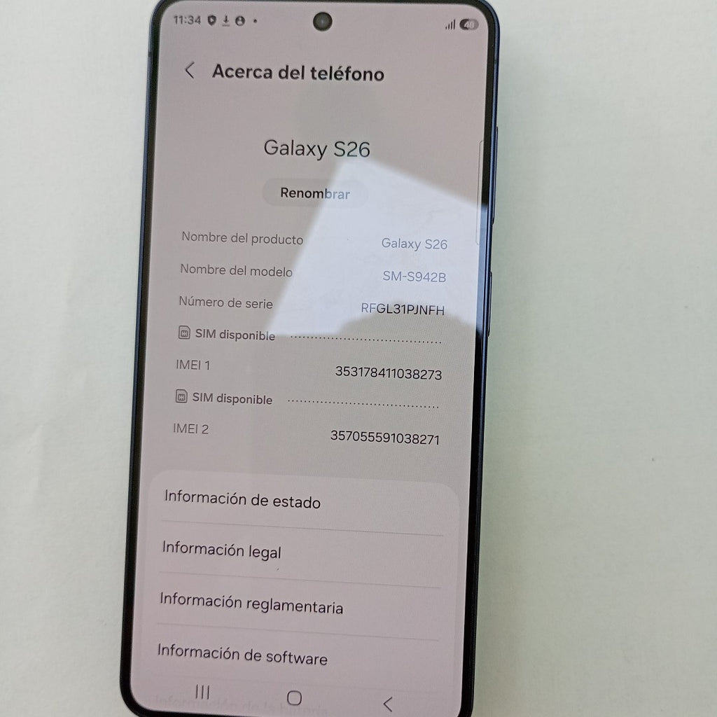 CELULAR SAMSUNG GALAXY S26 SM-S942B (2026) 256 GB 12 GB RAM (SEMINUEVO)