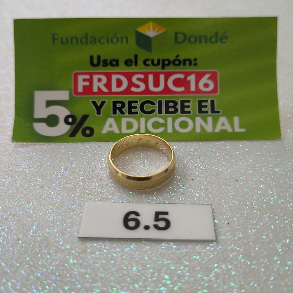 ARGOLLA ORO 14 K 3.7 GRMS (SEMINUEVO)