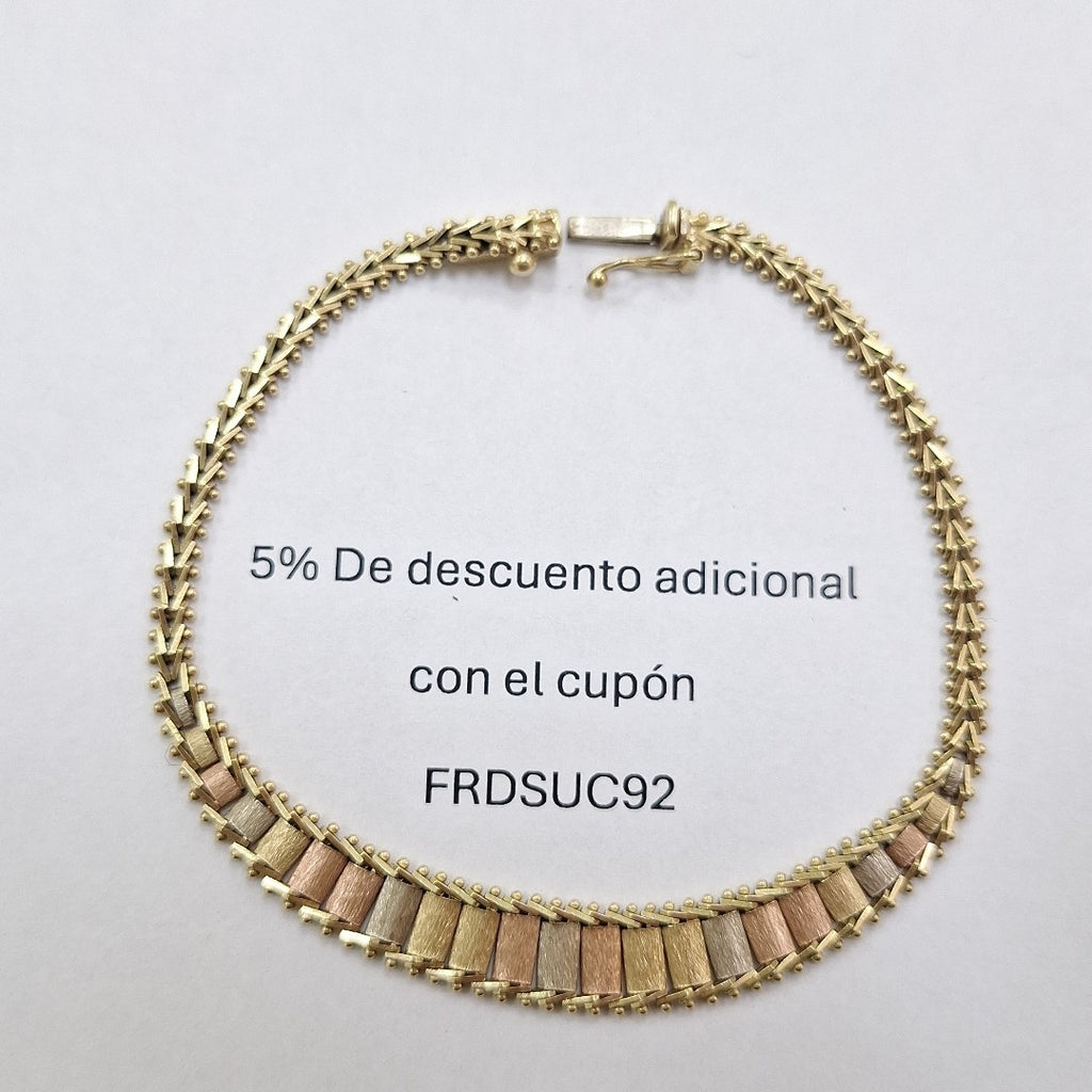PULSERA ORO COMBINADO 14 K 8,40 GRMS (SEMINUEVO)