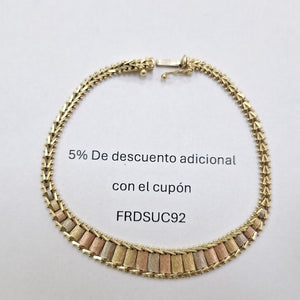 PULSERA ORO COMBINADO 14 K 8,40 GRMS (SEMINUEVO)