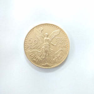 Moneda Centenario Cincuenta Pesos Oro Mexicano 21.6K