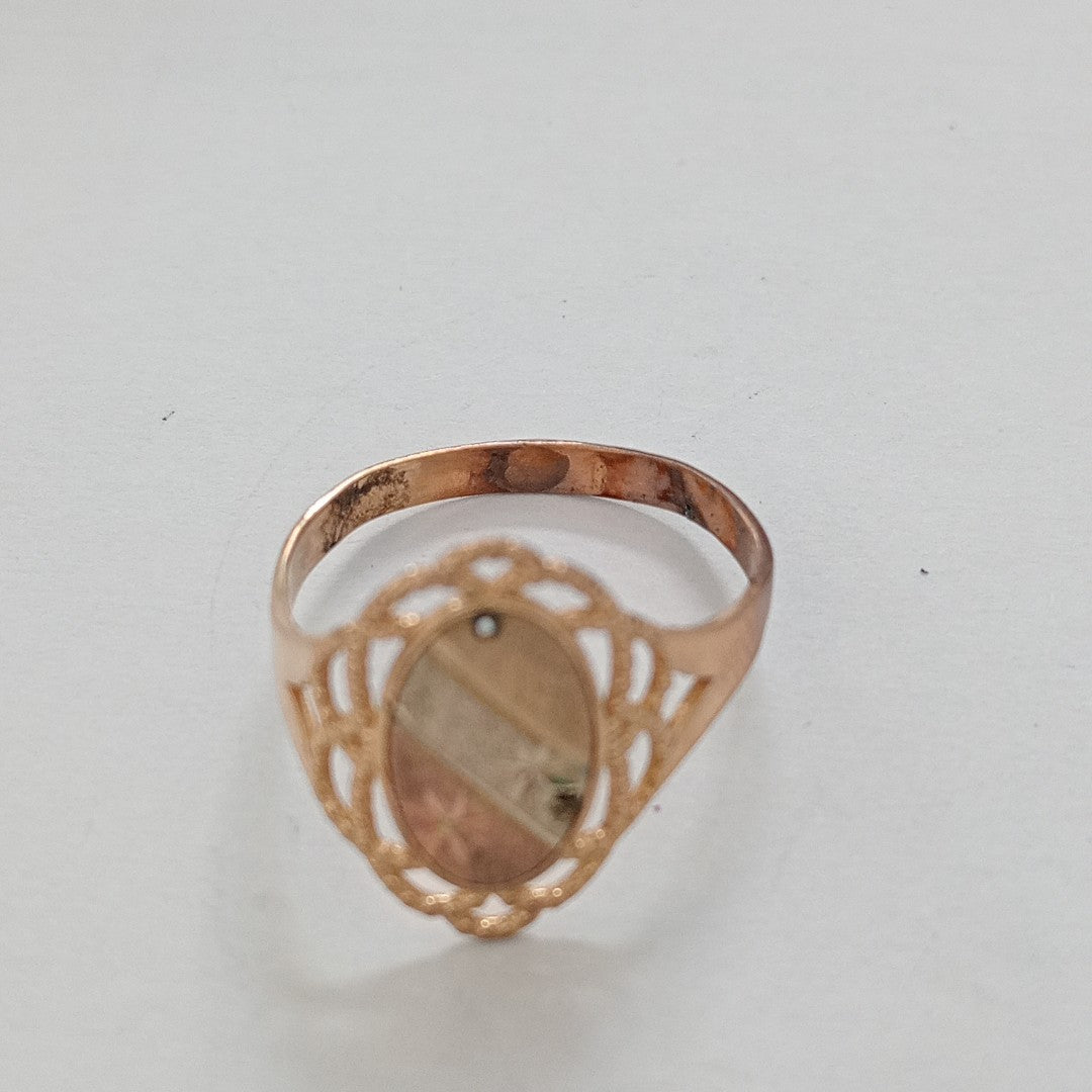 ANILLO ORO COMBINADO 10 K 1.8 GRMS (SEMINUEVO)