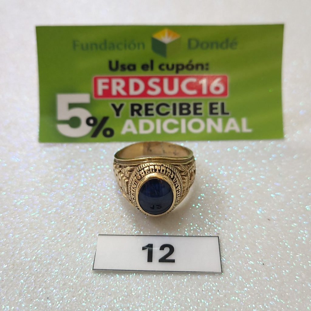 ANILLO DE GRADUACIÓN ORO 10 K 18,80 GRMS (SEMINUEVO)