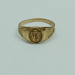 ANILLO DE GRADUACIÓN ORO 10 K 1.3 GRMS (SEMINUEVO)