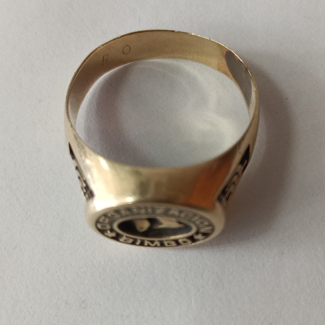 ANILLO CONMEMORATIVO ORO 14 K 10 GRMS (SEMINUEVO)