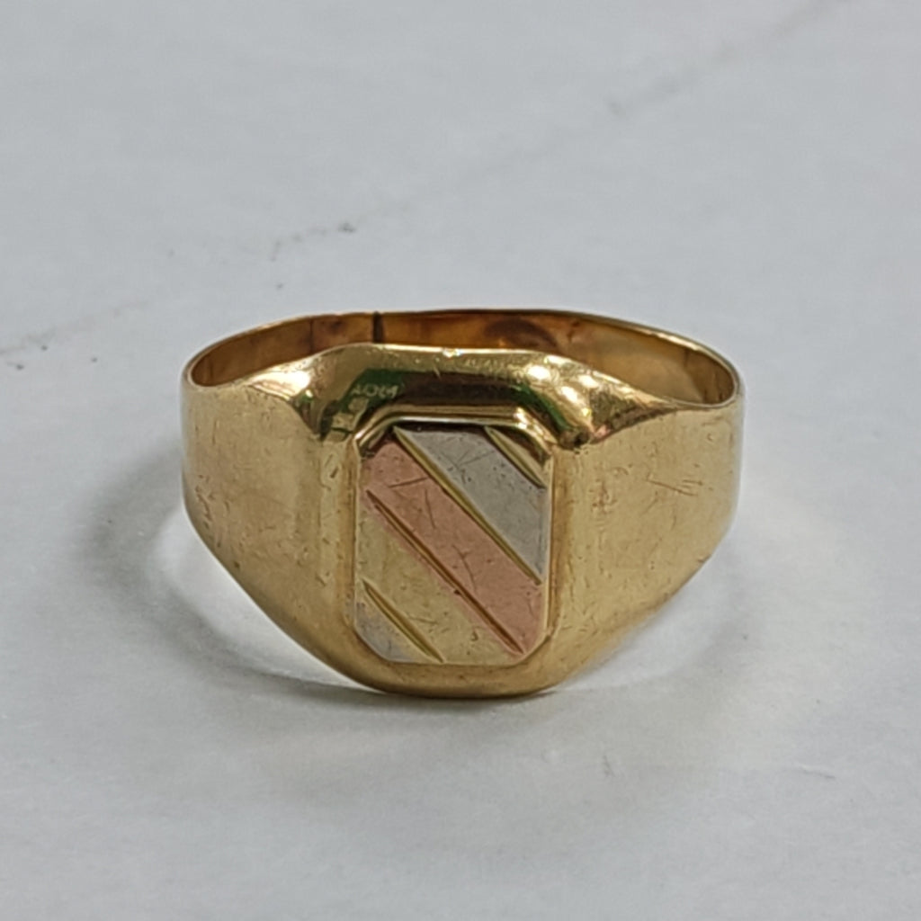 ANILLO ORO, ORO COMBINADO 14 K 3.3 GRMS (SEMINUEVO)
