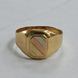 ANILLO ORO, ORO COMBINADO 14 K 3.3 GRMS (SEMINUEVO)