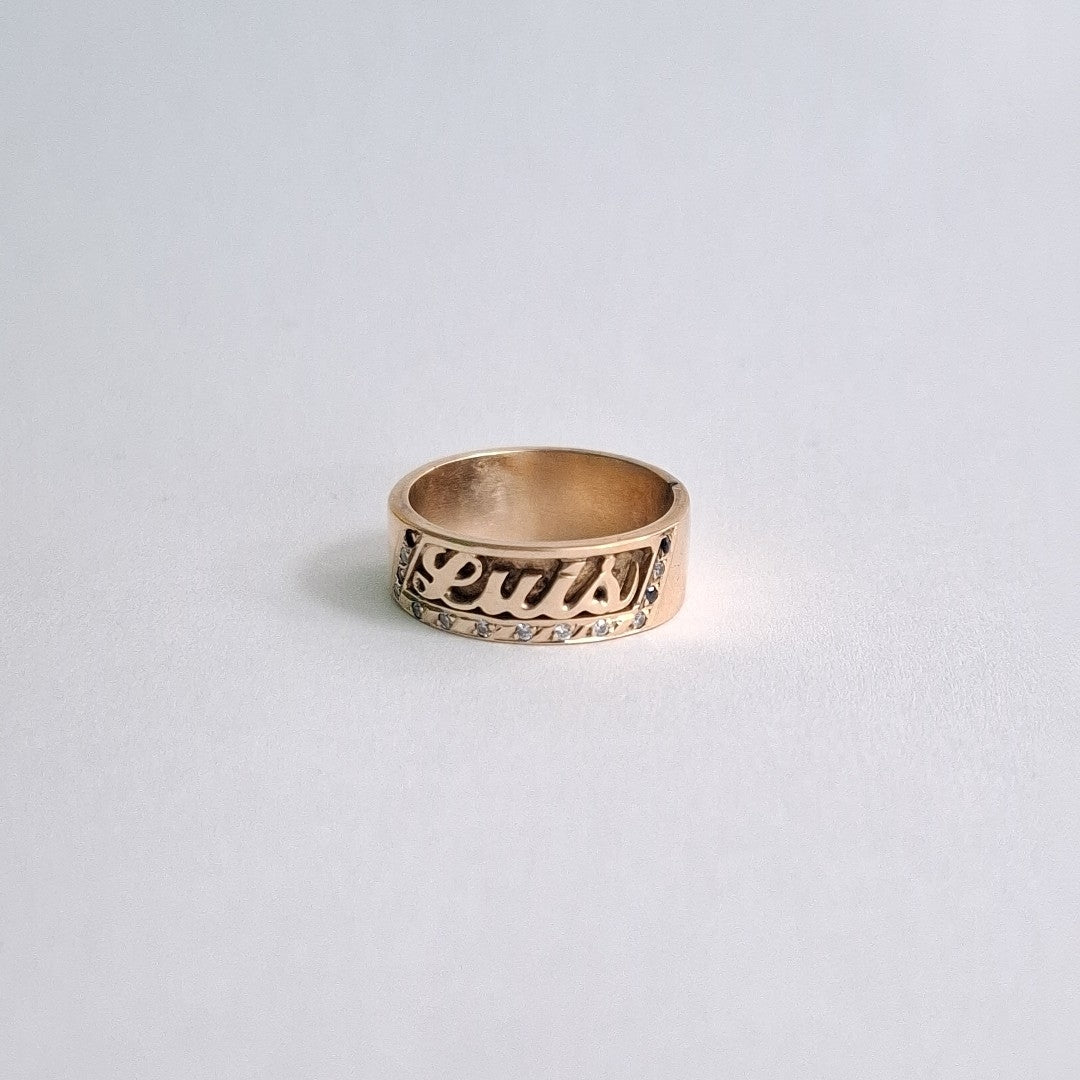 ARGOLLA DE LA SUERTE ORO 14 K 8.8 GRMS (SEMINUEVO)