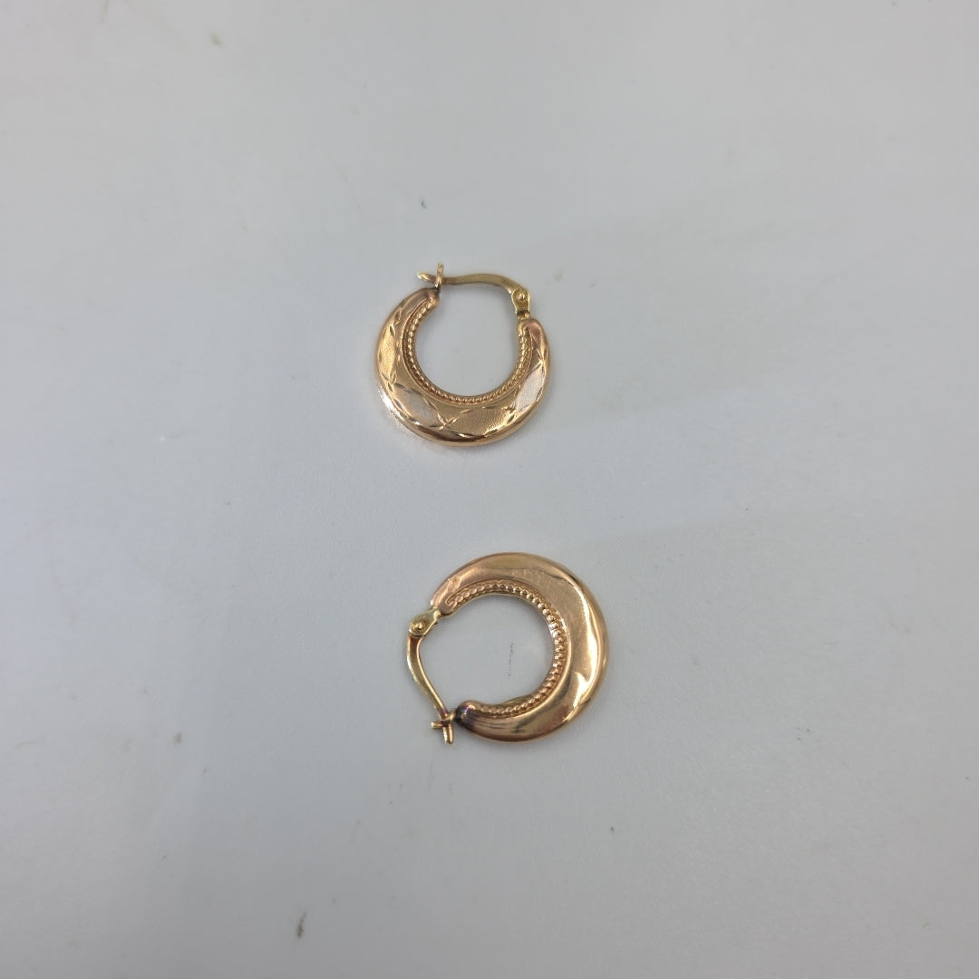 ARRACADAS PAR ORO, ORO COMBINADO 10 K 1.6 GRMS (SEMINUEVO)