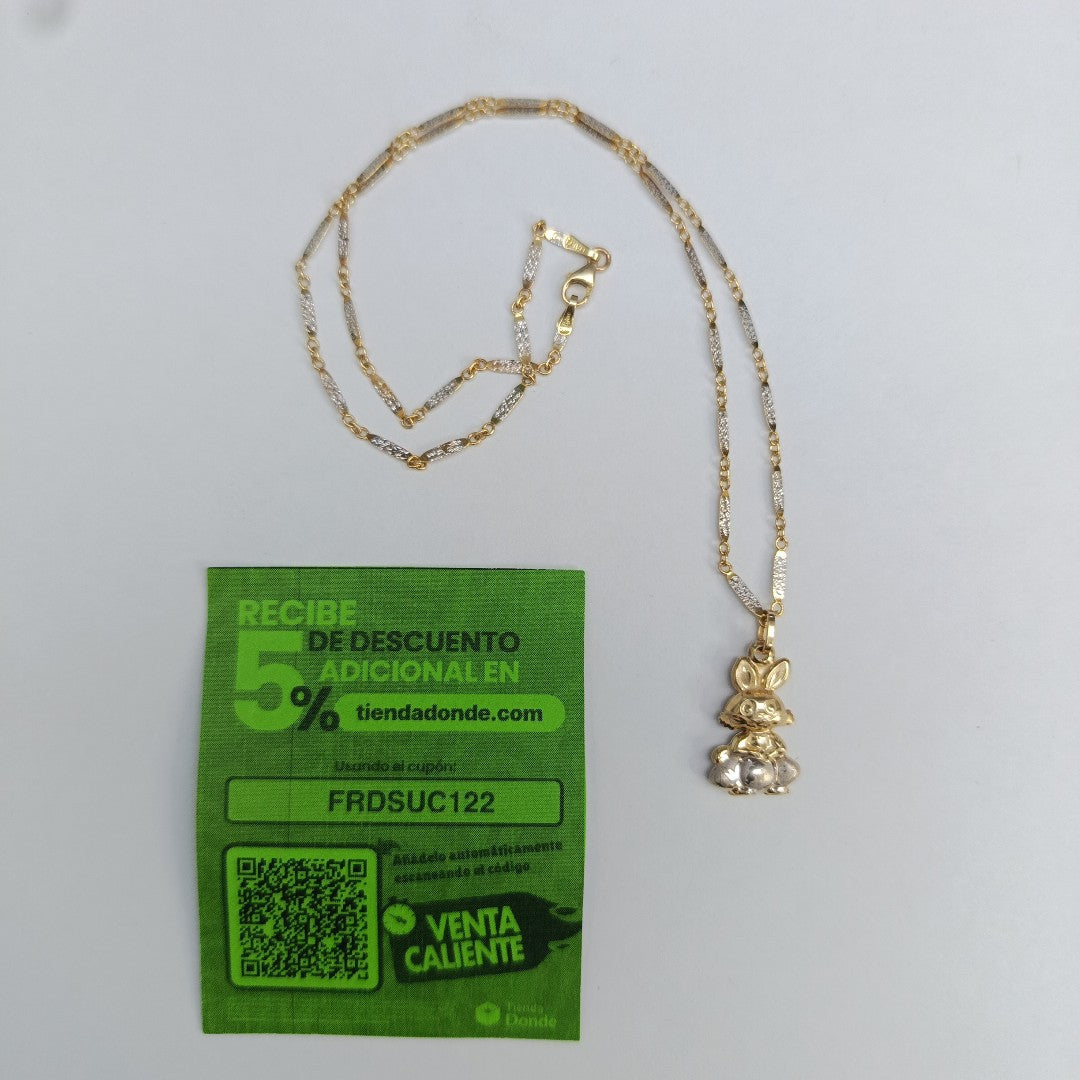 CADENA, DIJE ORO 14 K 3.9 GRMS (SEMINUEVO)