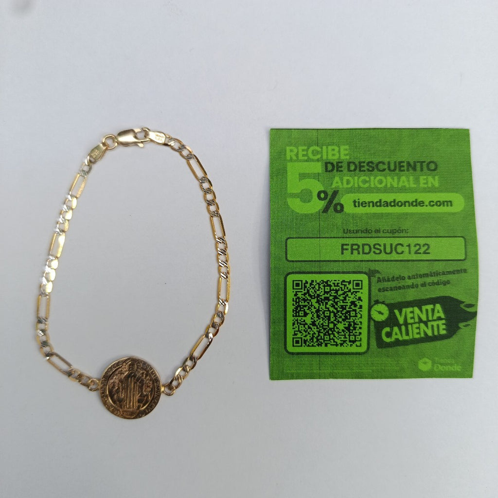 CADENA, MEDALLA RELIGIOSA ORO 14 K 4.2 GRMS (SEMINUEVO)
