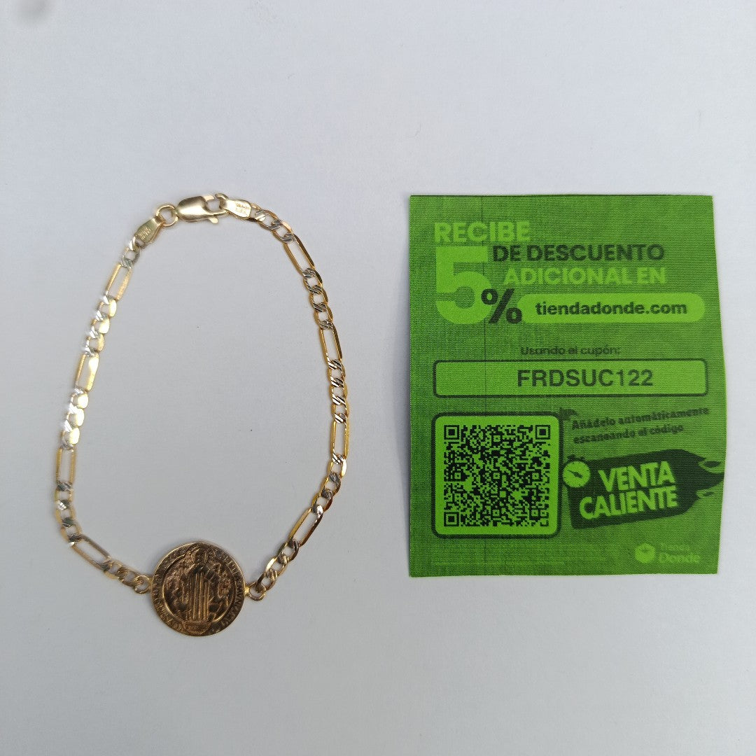 CADENA, MEDALLA RELIGIOSA ORO 14 K 4.2 GRMS (SEMINUEVO)