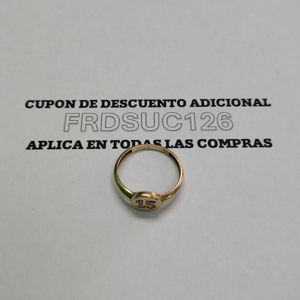 ANILLO CONMEMORATIVO ORO 10 K 1.4 GRMS (SEMINUEVO)