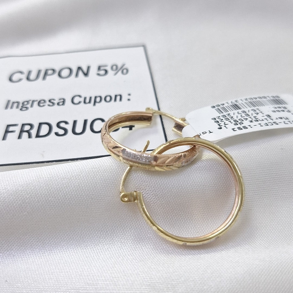 ARRACADAS PAR ORO 14 K 3.1 GRMS (SEMINUEVO)