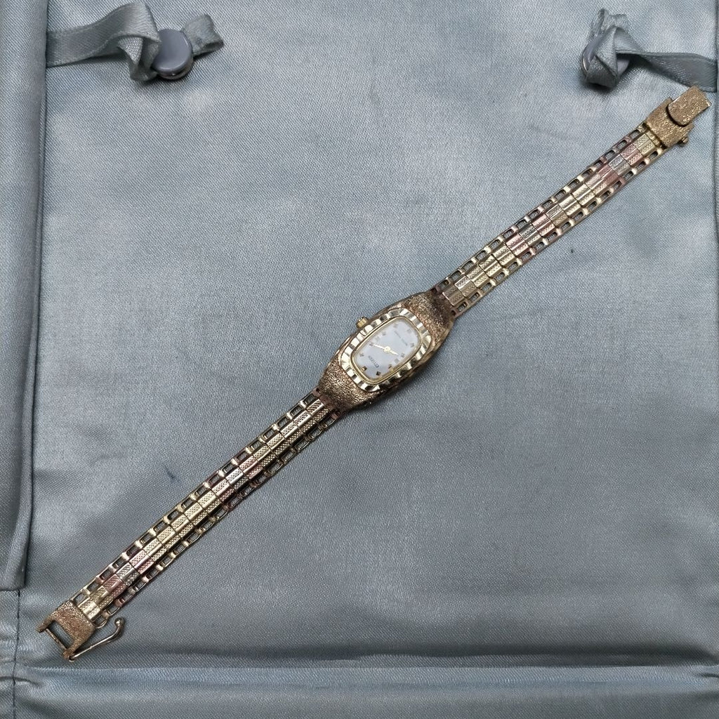 RELOJ CAJA ACERO PULSO ORO ORO 10 K 16.5 GRMS (SEMINUEVO)
