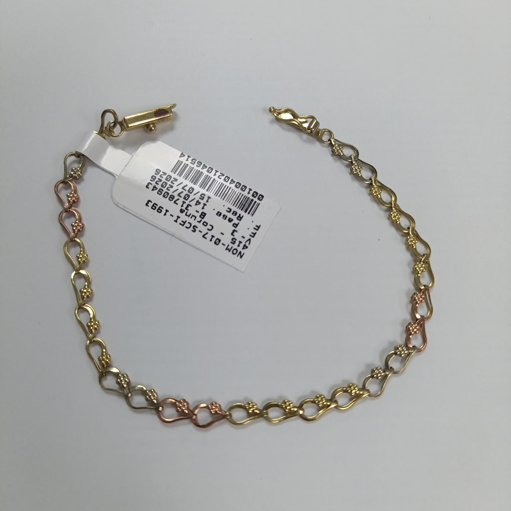 PULSERA ORO, ORO COMBINADO 14 K 2.6 GRMS (SEMINUEVO)