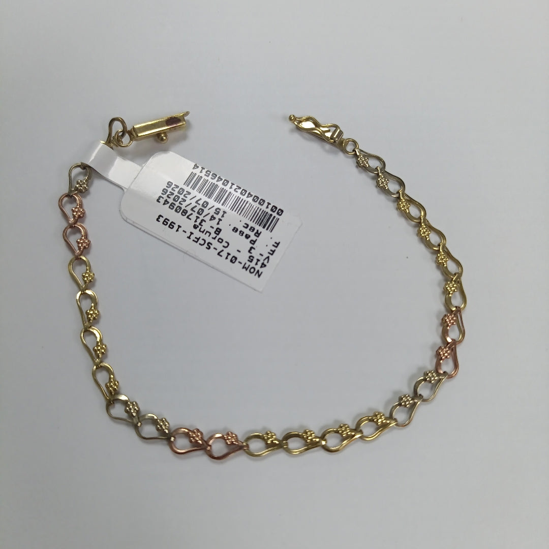 PULSERA ORO, ORO COMBINADO 14 K 2.6 GRMS (SEMINUEVO)