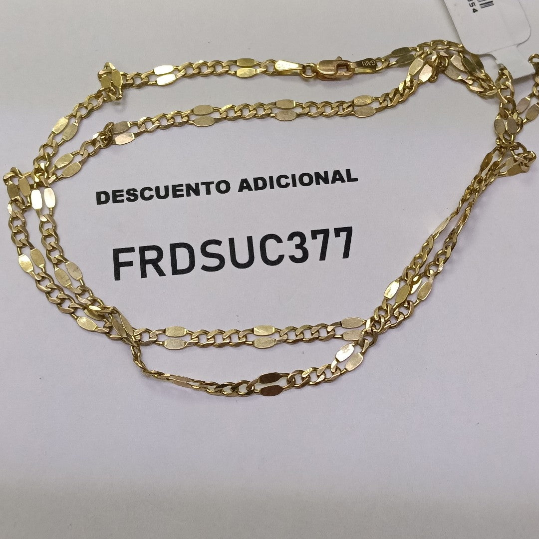CADENAS TEJIDO ESPECIAL ORO 10K 55 CM 7.1 GR (NUEVO)