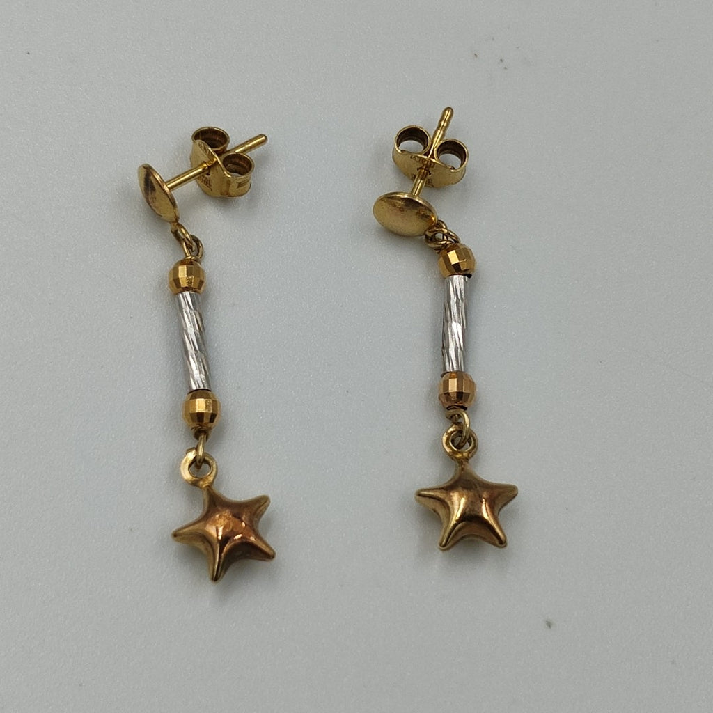 BROQUELES PAR ORO,ORO COMBINADO 10 K 1,90 GRMS (SEMINUEVO)
