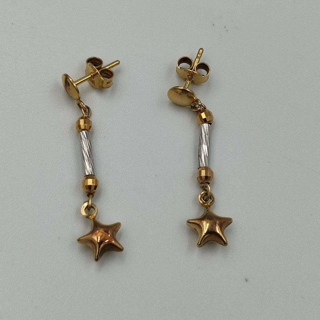 BROQUELES PAR ORO,ORO COMBINADO 10 K 1,90 GRMS (SEMINUEVO)