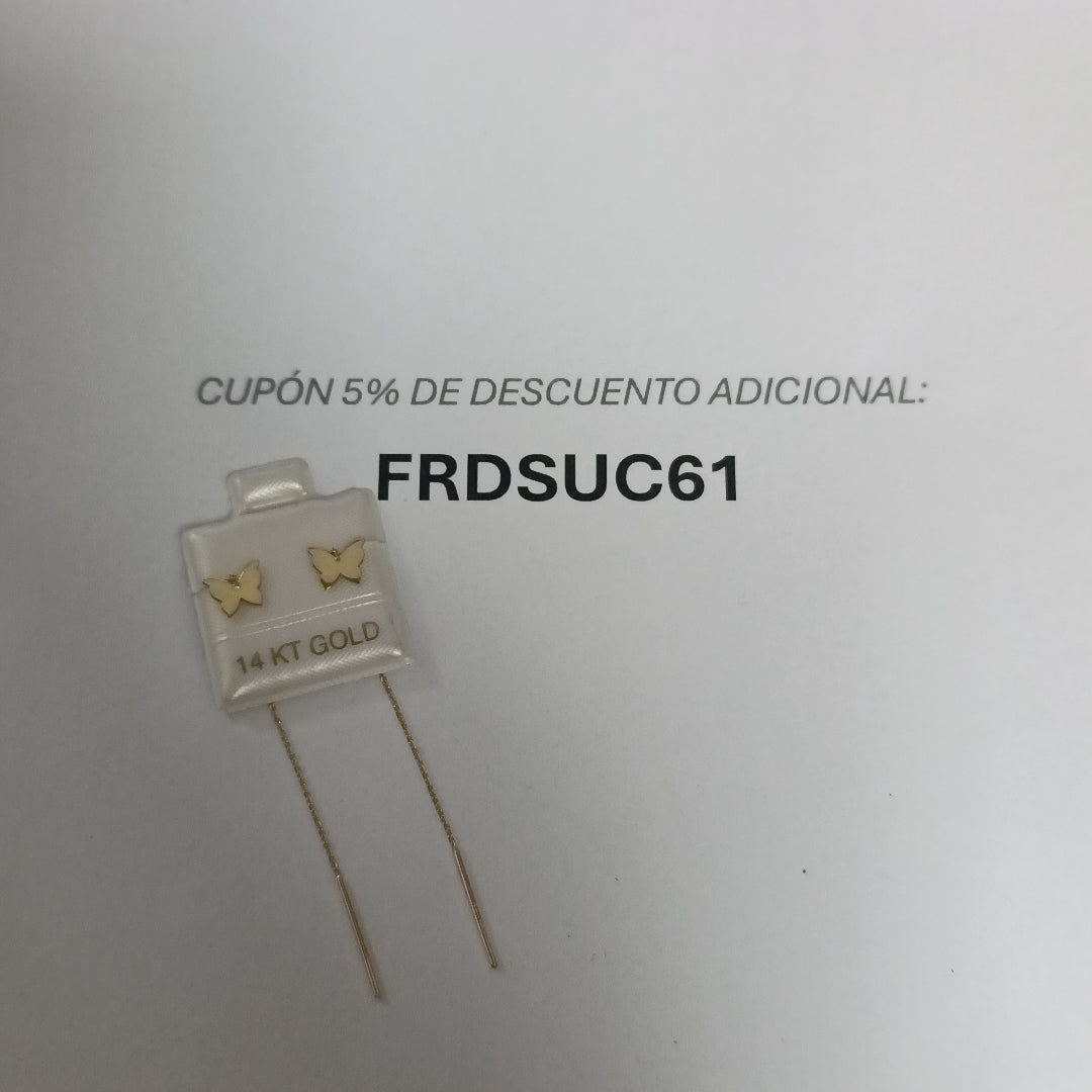 BROQUELES ORO 14K 0.7 (NUEVO)