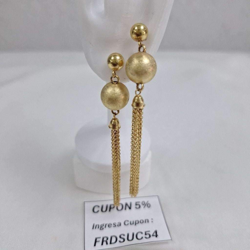 ARETES PAR ORO 14 K 5,90 GRMS (SEMINUEVO)