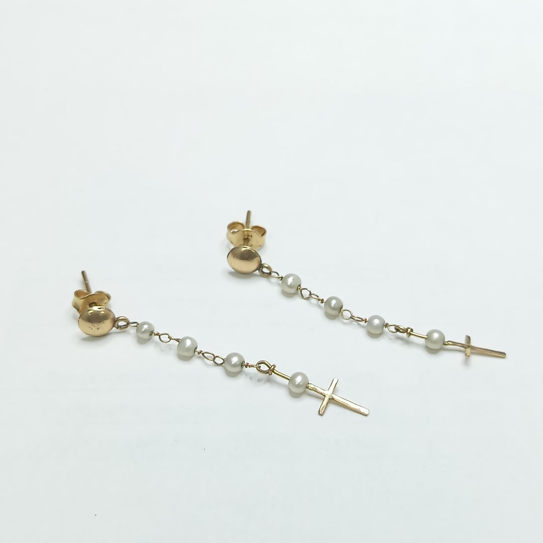 ARETES PAR ORO 14 K 1.7 GRMS (SEMINUEVO)