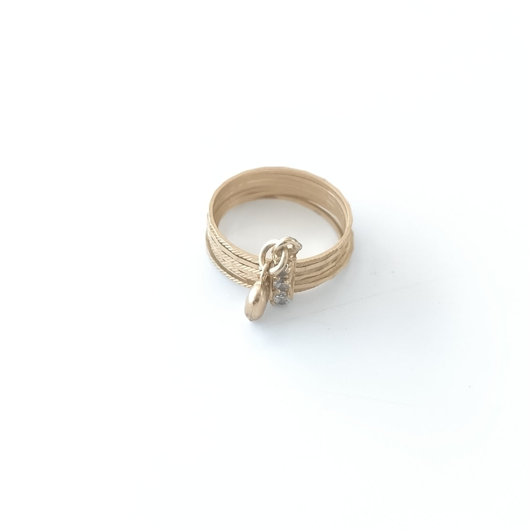 SEMANARIO DE ARGOLLAS ORO 14 K 3.2 GRMS (SEMINUEVO)