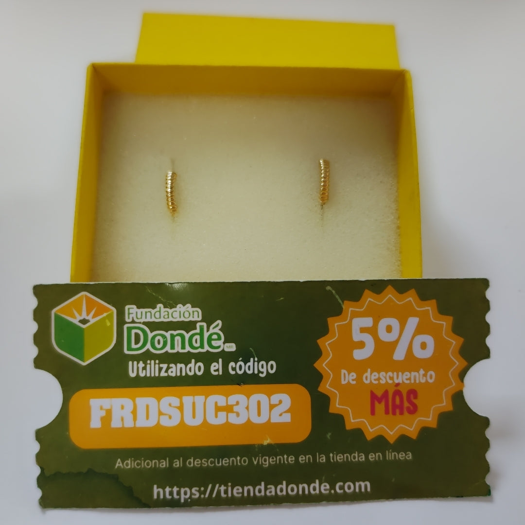 ARRACADAS ORO 14K 1.2 (NUEVO)