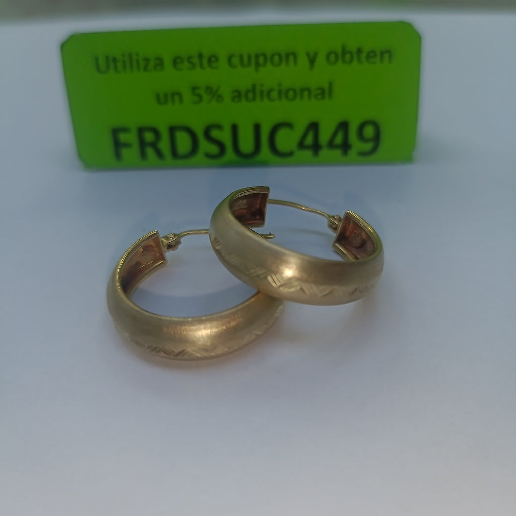 ARRACADAS PAR ORO 14 K 2.9 GRMS (SEMINUEVO)