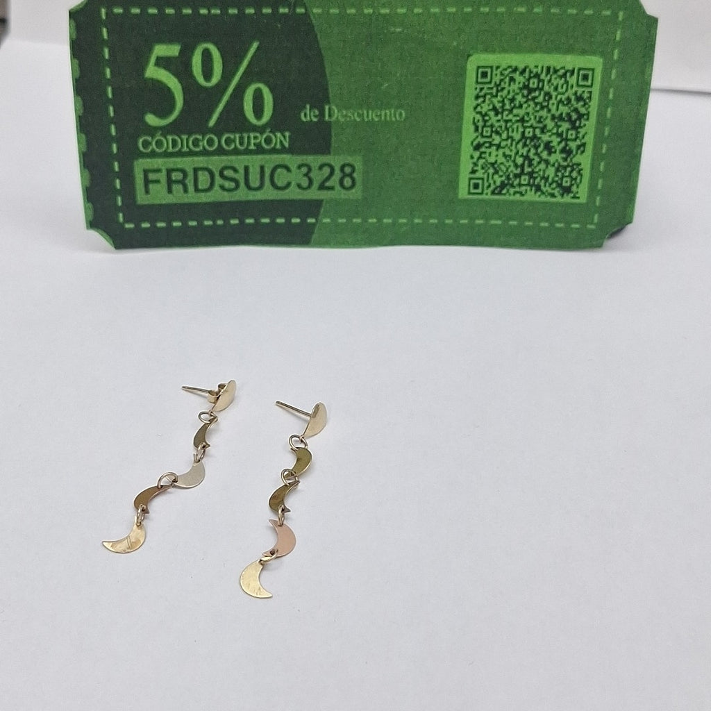 ARRACADAS PAR ORO 14 K 1.4 GRMS (SEMINUEVO)